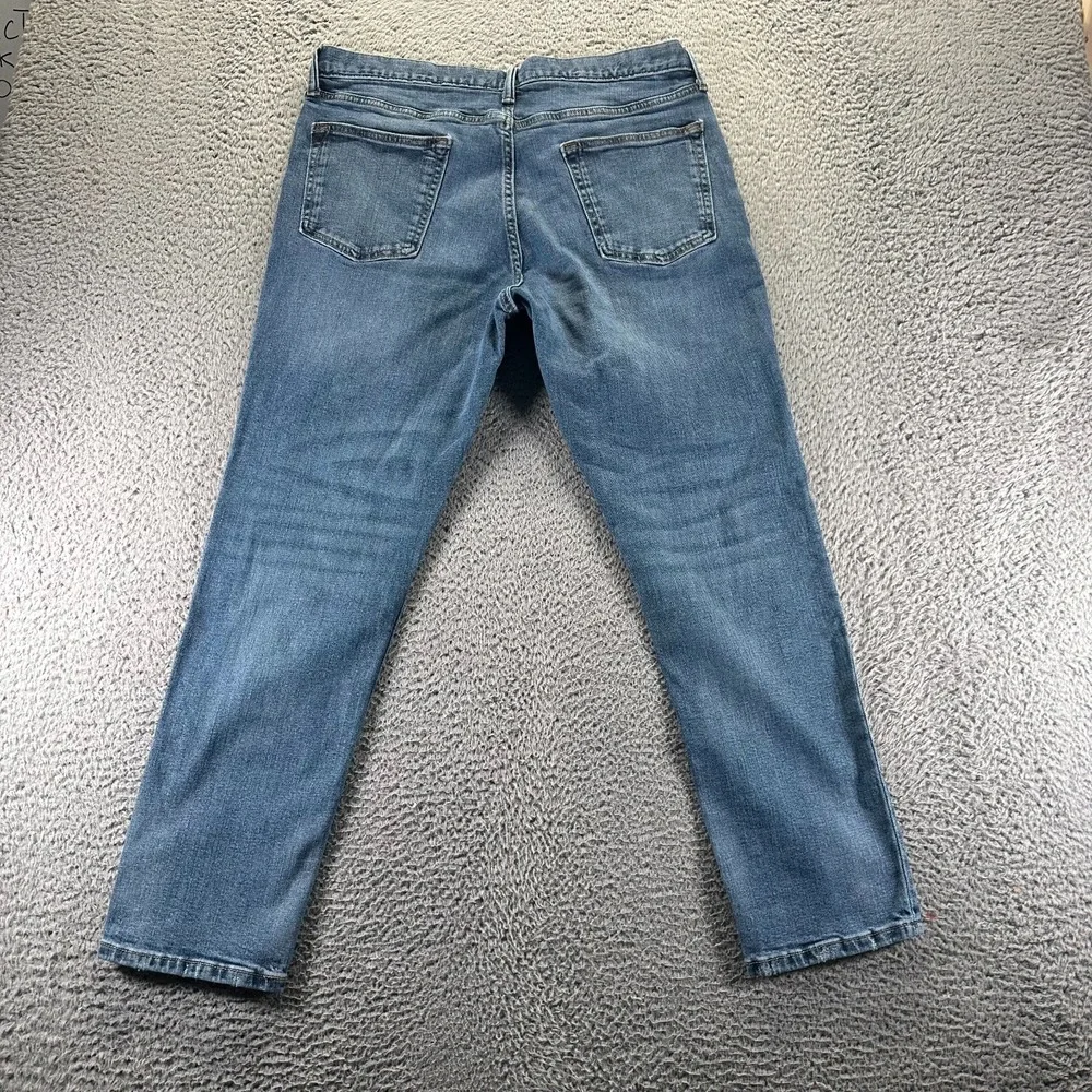 Old Navy‎ Built-In-Flex Jeans Mens 34x29 Blue Cotton Tapered Leg Faded Relaxed